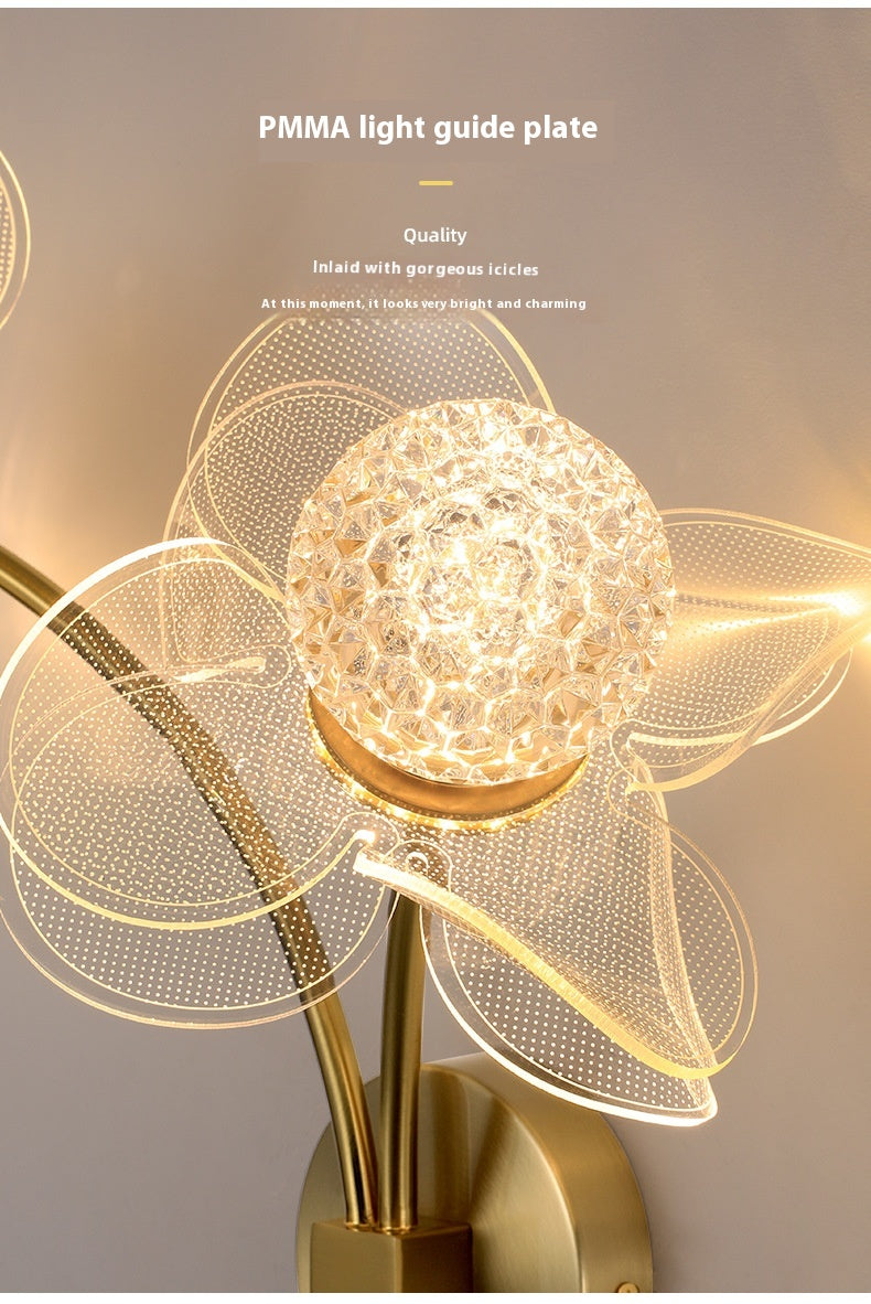 LED Flower Wall Lamp – Modern Bedroom Bedside Lighting