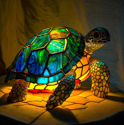 Colorful Resin Dog Lamp – Creative Animal Decoration & Night Light