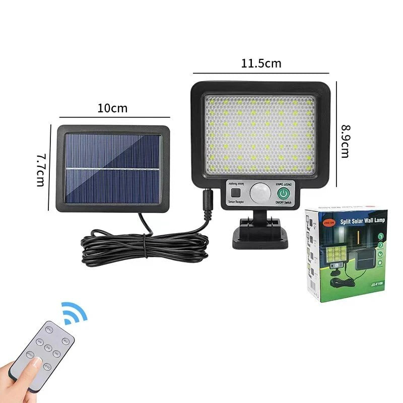 LED Solar Split Wall Lamp – 3 Mode Waterproof Motion Sensor Light