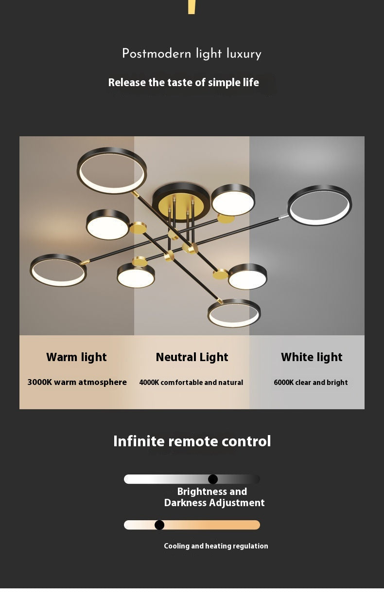LED Lighting Chandelier – Living Room & Bedroom Lamps, Multiple Head Options
