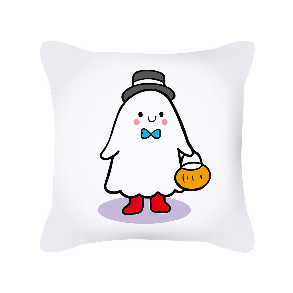 Pumpkin Cute Ghost Peach Skin Halloween Pillowcase Amazon Home Pillowcase Cushion Cover