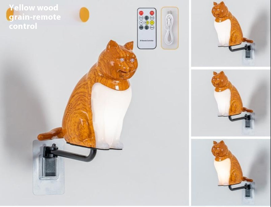 Creative Wall Lamp USB Charging Cat Ornaments Decorative Night Light