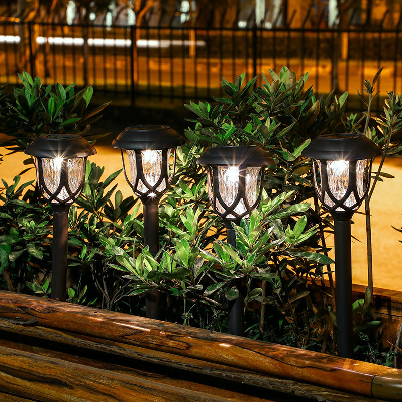 Outdoor Solar Lawn Garden Lamp – Coffee Style LED Decorative Light, Inductive Switch