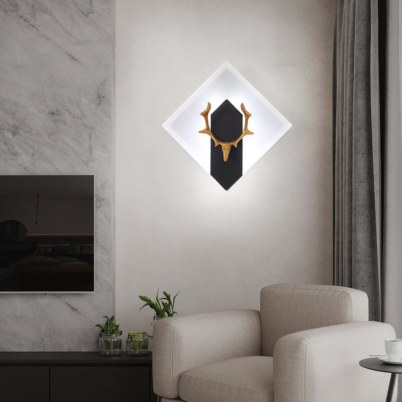 Acrylic Antlers LED Wall Light – Modern Simple Design
