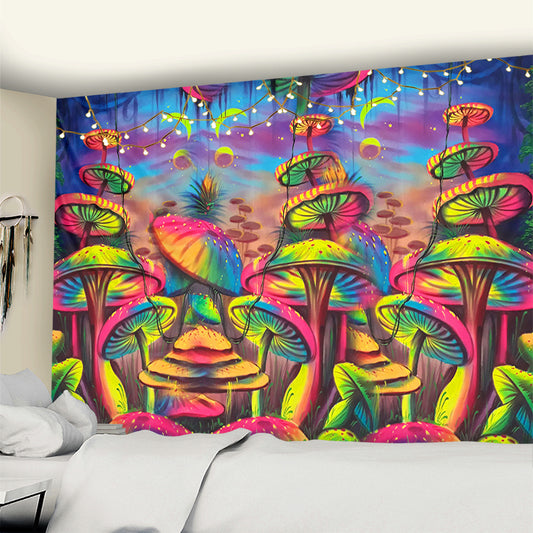 Dream Mushroom Psychedelic Rug – Boho Home Decor Tapestry