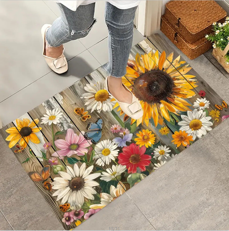 3D Flower New Floor Mat Bathroom Mats Decorative Hallway Door Mat