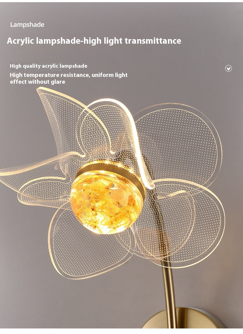 LED Flower Wall Lamp – Modern Bedroom Bedside Lighting
