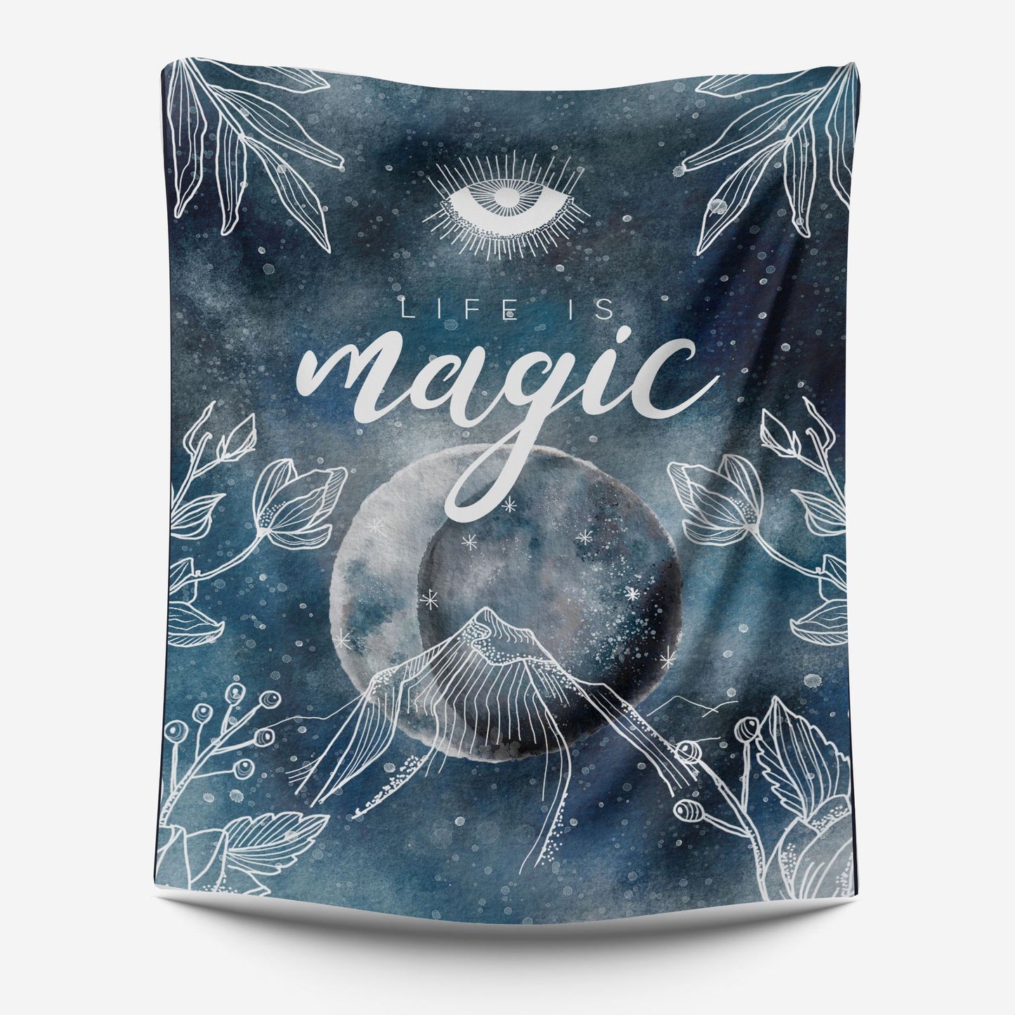 Line Moon Tapestry – Nordic Minimalist Wall Decor
