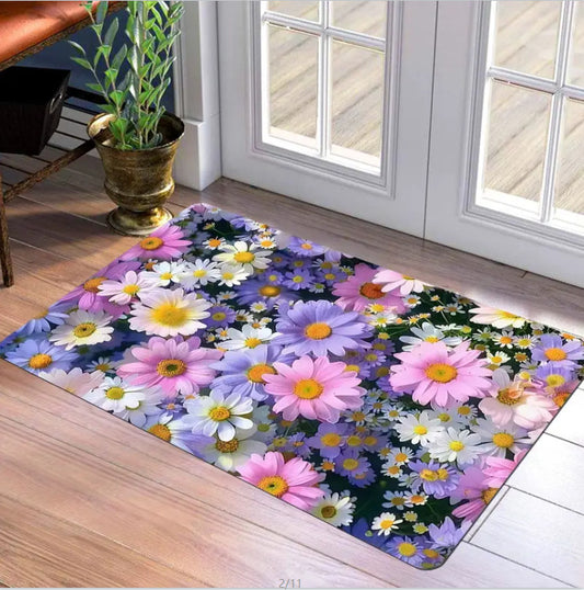 3D Flower New Floor Mat Bathroom Mats Decorative Hallway Door Mat