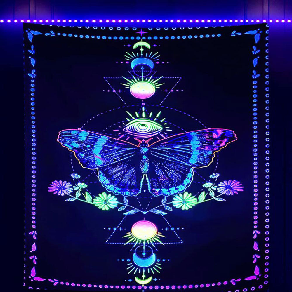 Print Fluorescent Tapestry – Bold Gothic Wall Hanging for Home Decor