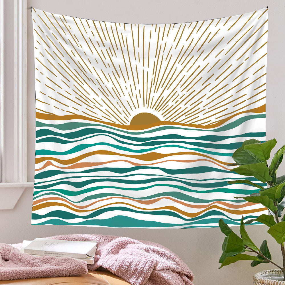 Boho Lines Tapestry – Minimalist Wall Hanging for Modern Homes
