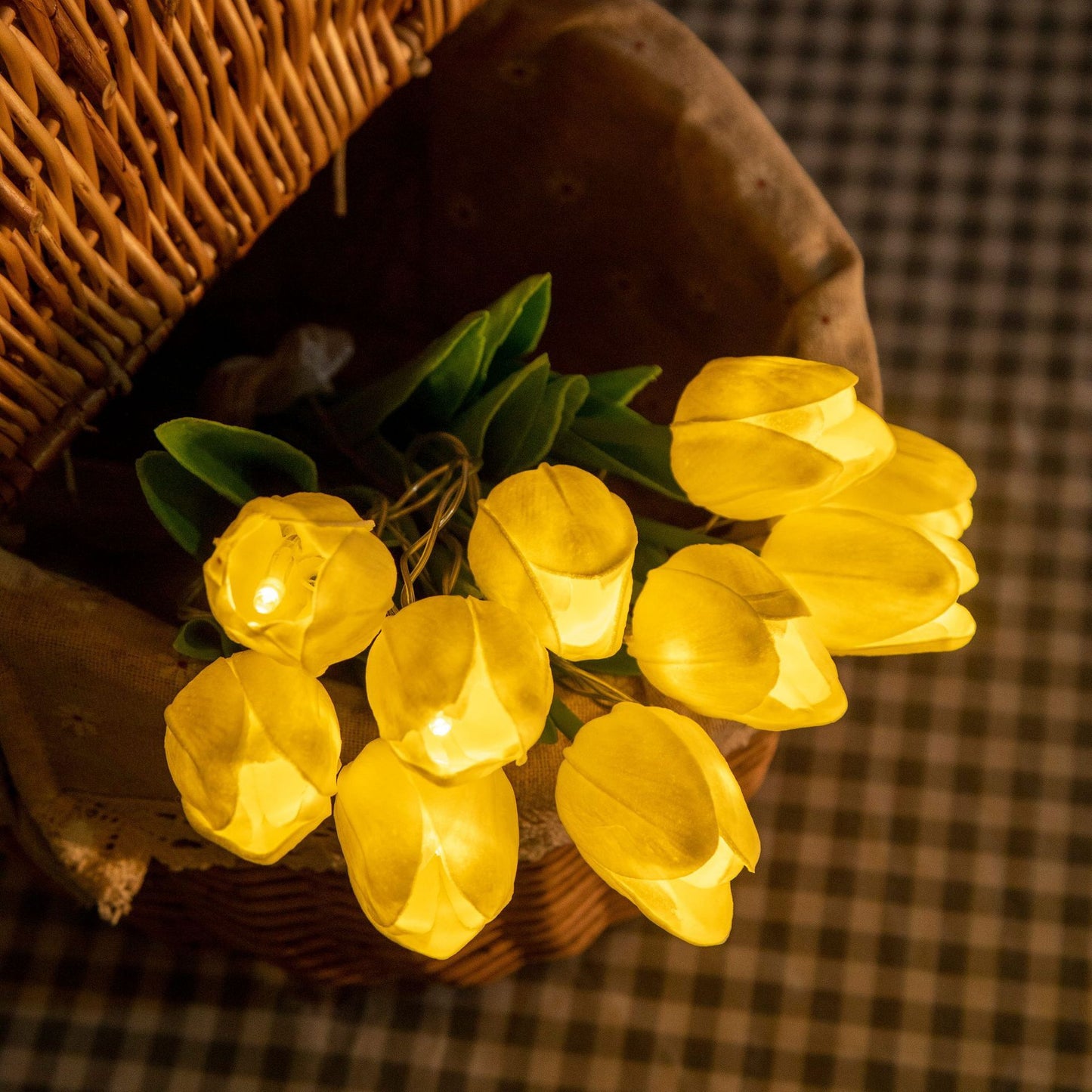 LED Tulip Lighting Chain – Simulation Bouquet 5,10&15 Flowers Bundle