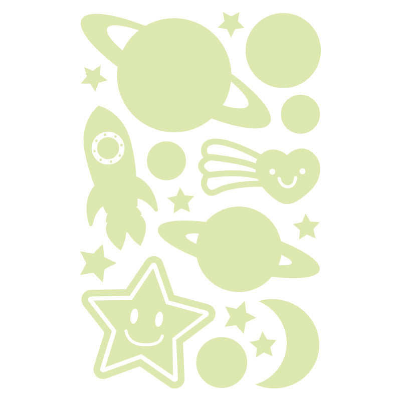 Creative DIY Fluorescent Star Moon Stickers Removable Wall Stickers