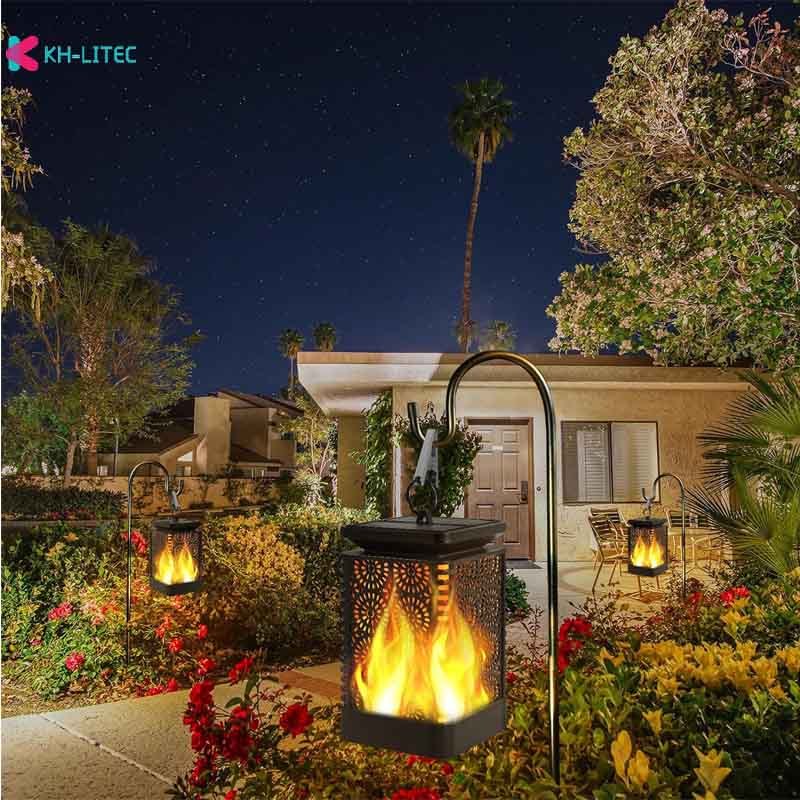 Solar Hanging Flame Torch Lights – Waterproof Outdoor Garden Lamps