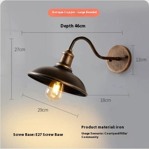 Outdoor Waterproof Wall Lamp Retro Iron Art Lamps