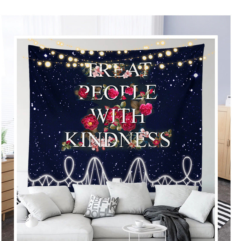 American Pastoral Geometric Abstraction Tapestry – Polyester Living Room Sofa Decor
