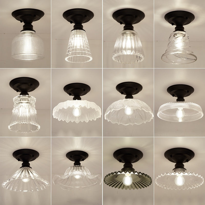 American Retro Single-head Glass Cover Lamps