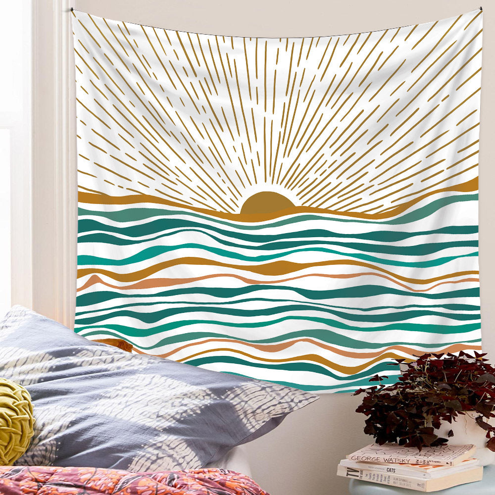 Boho Lines Tapestry – Minimalist Wall Hanging for Modern Homes