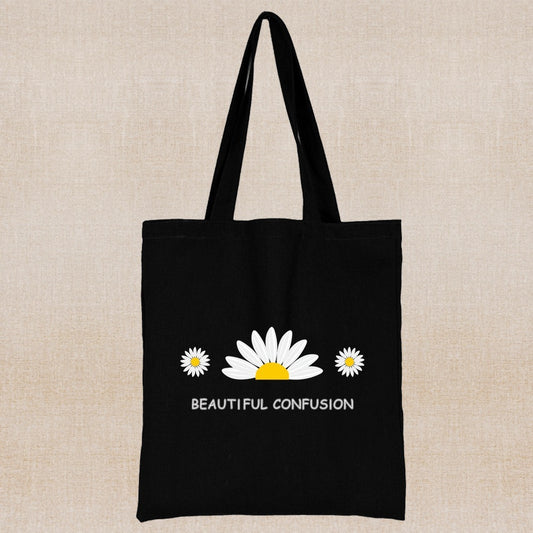 Canvas Shopping Bag Daisy Print Handheld Eco