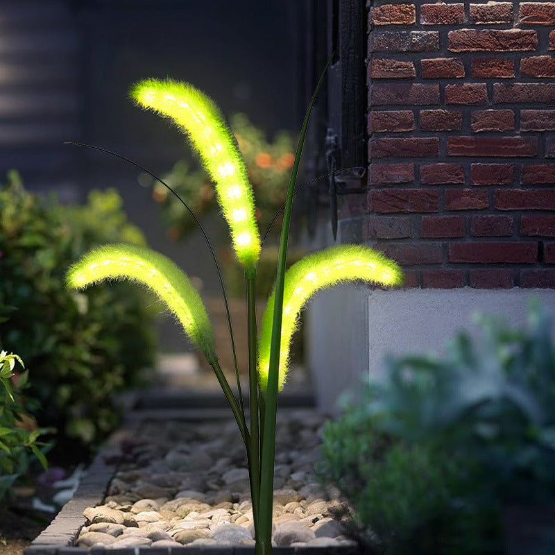 Outdoor Solar Dogtail Grass Lamp – Simulation LED Lawn Decoration