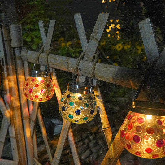 Solar Decorative Wave Point Night Light – Waterproof Outdoor Balcony Lamp