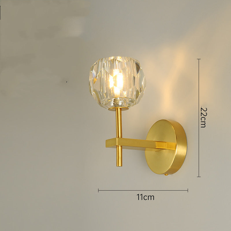 Light Luxury Crystal Lamp – Nordic Style with Stainless Steel Body