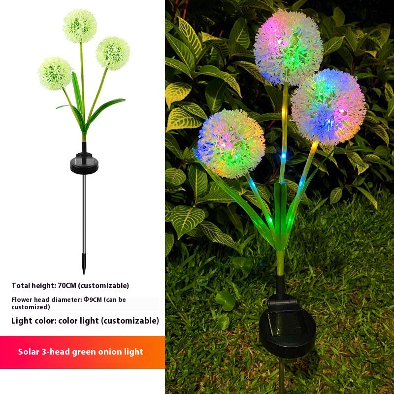 Color LED Solar Lawn Lamp – Flower Shaped Outdoor Courtyard Ground Lamp