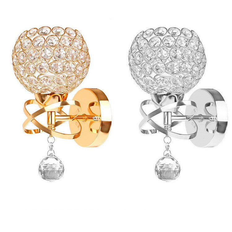 Elegant Crystal Wall Lamp – Creative Bedside Lighting for Bedrooms & Corridors