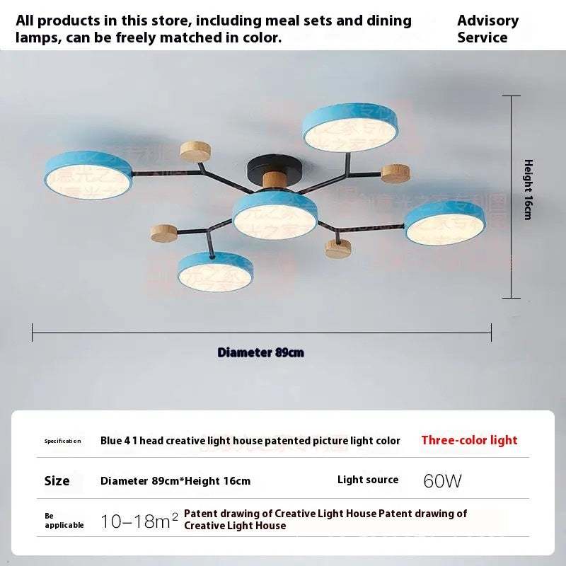 Modern Minimalist LED Ceiling Lamp – Creative Living Room Lighting