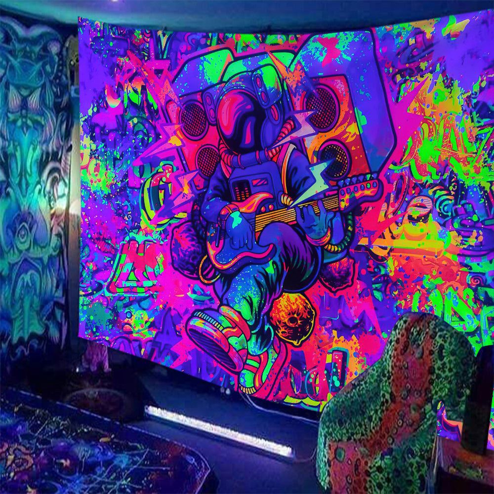 Print Fluorescent Tapestry – Bold Gothic Wall Hanging for Home Decor