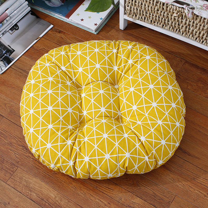 Round Thickened Stool Seat Cushions Cotton And Linen Bay Window