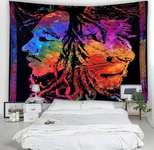 Hippie Plush Tapestry – Bohemian Wall Hanging for Home Décor