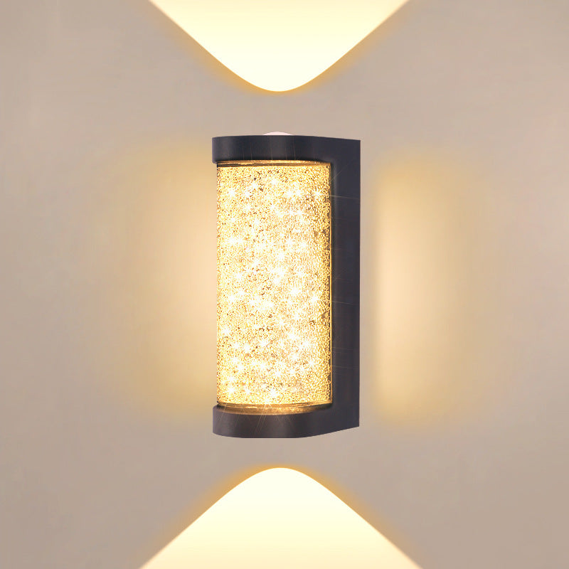 Modern Minimalist Crystal Wall Lamp – Round & Square Designs, Warm and White Light