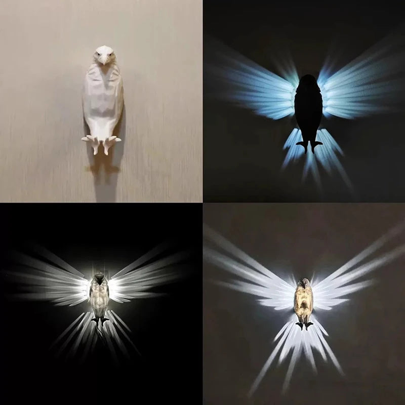 Modern Creative 3D Printed Bird Wall Lamp – Eagle Shape Sconce Light
