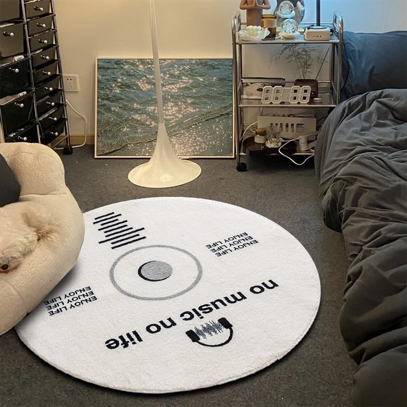 Black And White Simple Boys Bedroom Black 8 Carpet