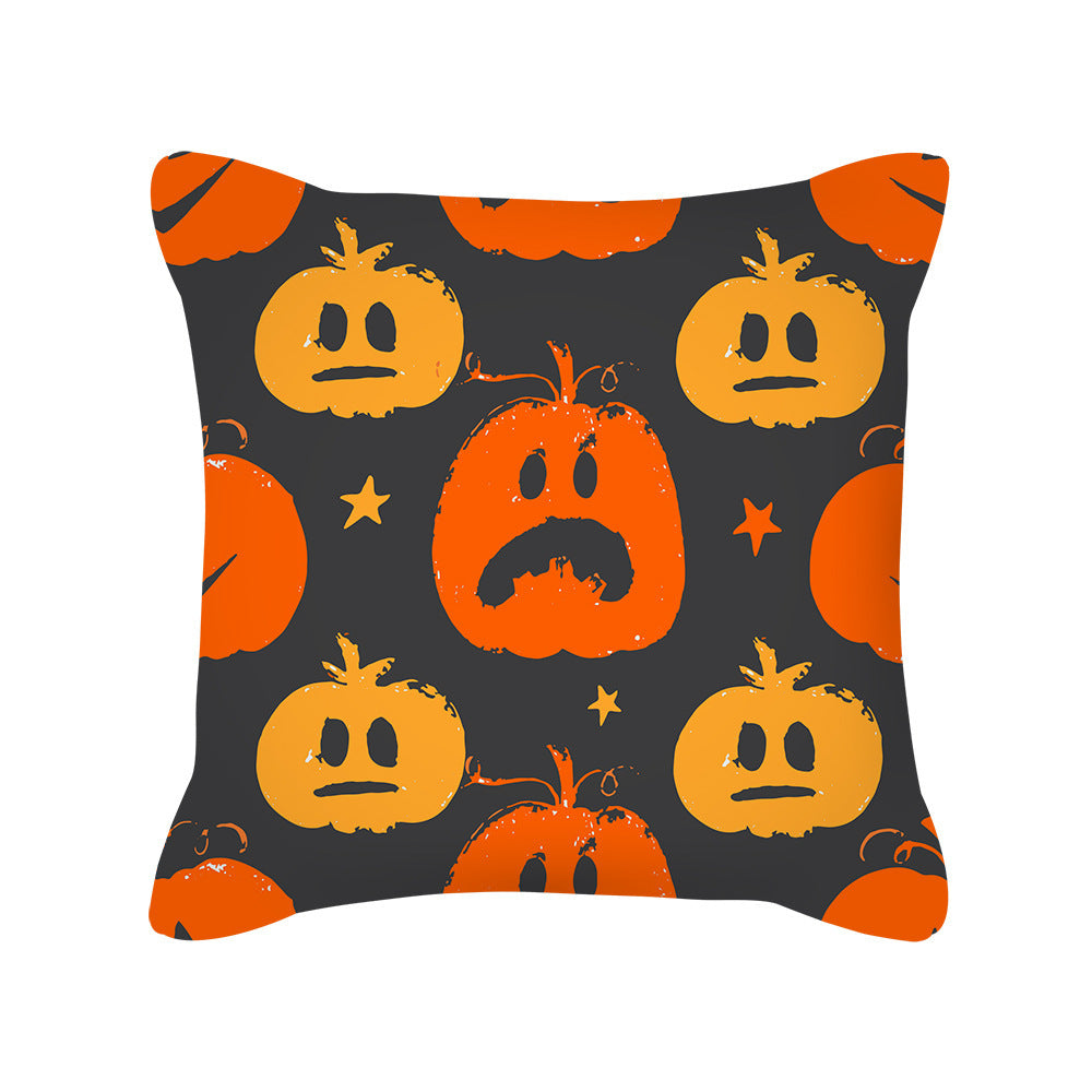 Pumpkin Cute Ghost Peach Skin Halloween Pillowcase Amazon Home Pillowcase Cushion Cover