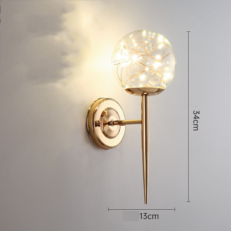 Light Luxury Crystal Lamp – Nordic Style with Stainless Steel Body