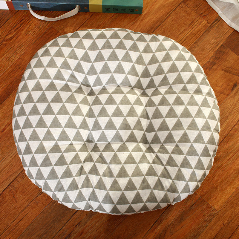 Round Thickened Stool Seat Cushions Cotton And Linen Bay Window