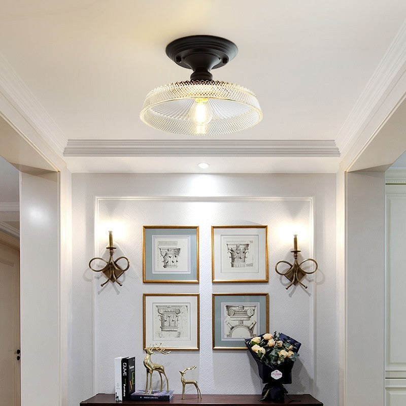American Retro Single-head Glass Cover Lamps