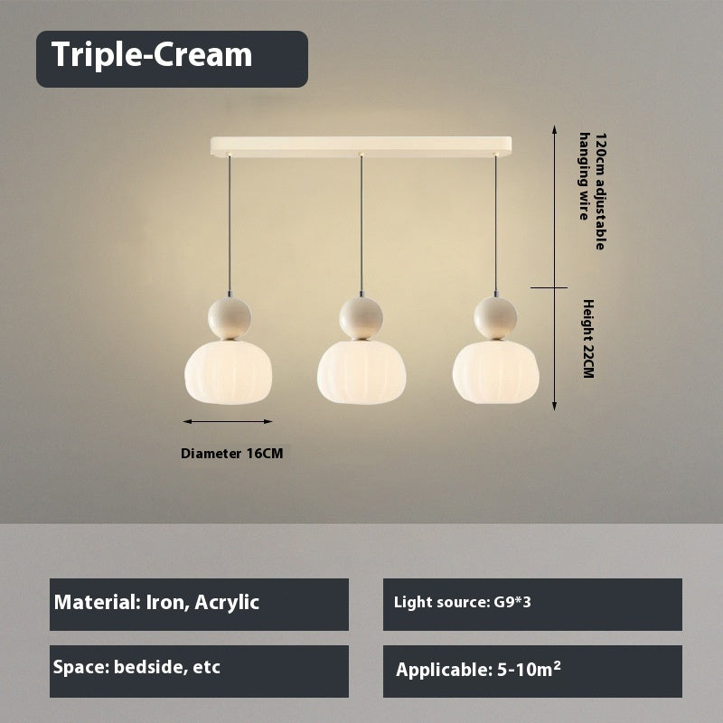 Creative Pumpkin Chandelier – Nordic Style Bedroom & Dining Room Lamp
