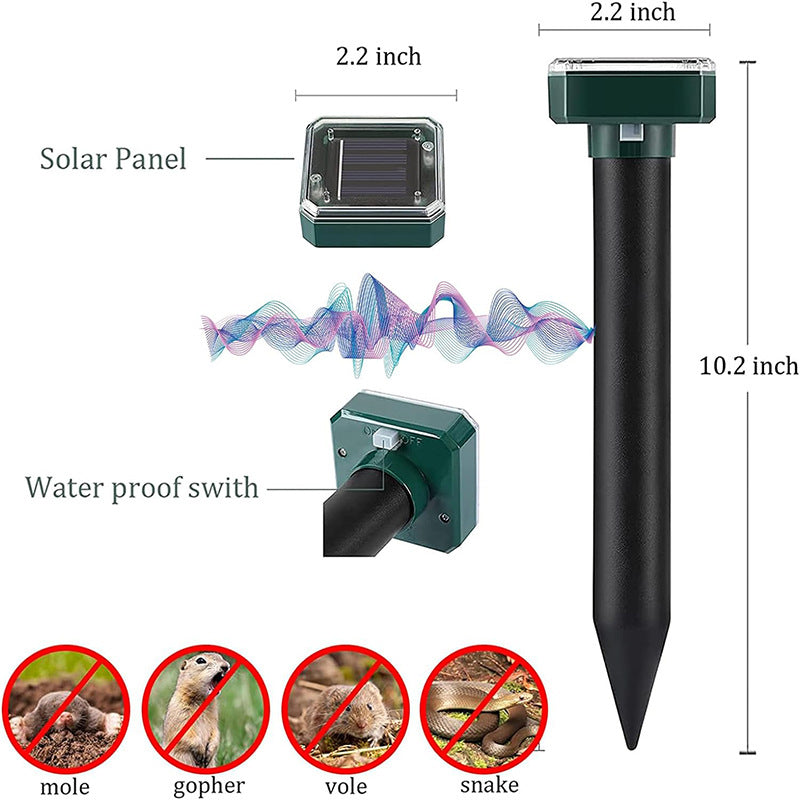 Solar Mini Square Ultrasonic Mouse Expeller – Outdoor Waterproof Pest Control