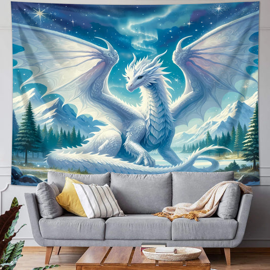 Fantasy Geometric Abstraction Tapestry – Nordic Style Digital Print Wall Art