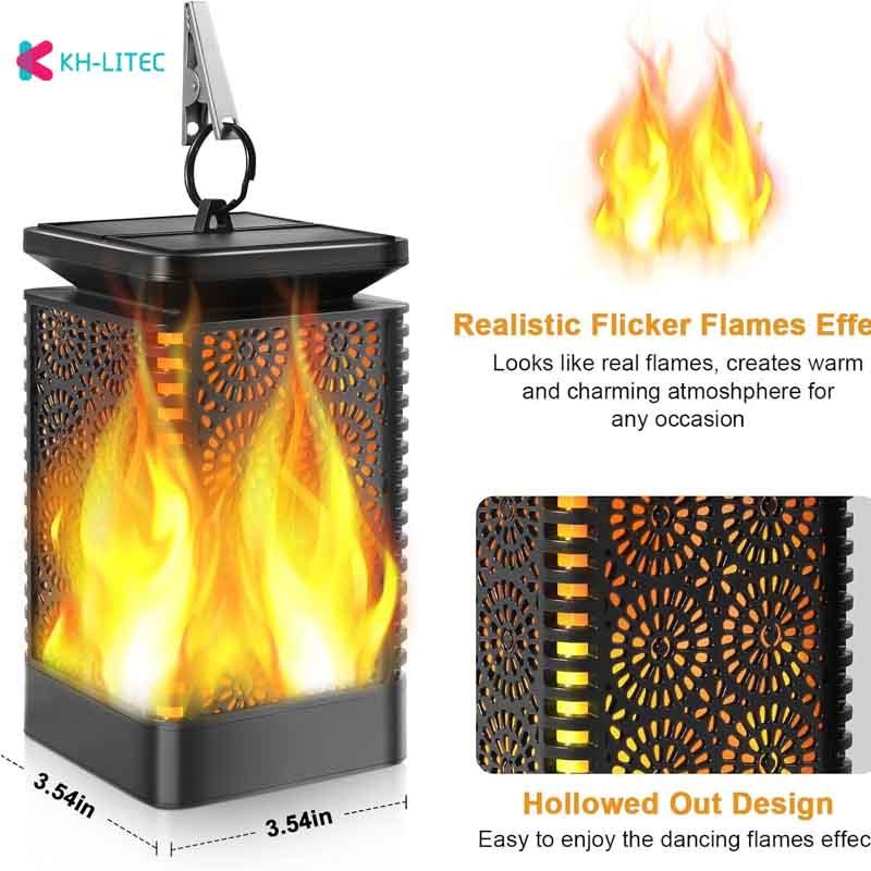 Solar Hanging Flame Torch Lights – Waterproof Outdoor Garden Lamps