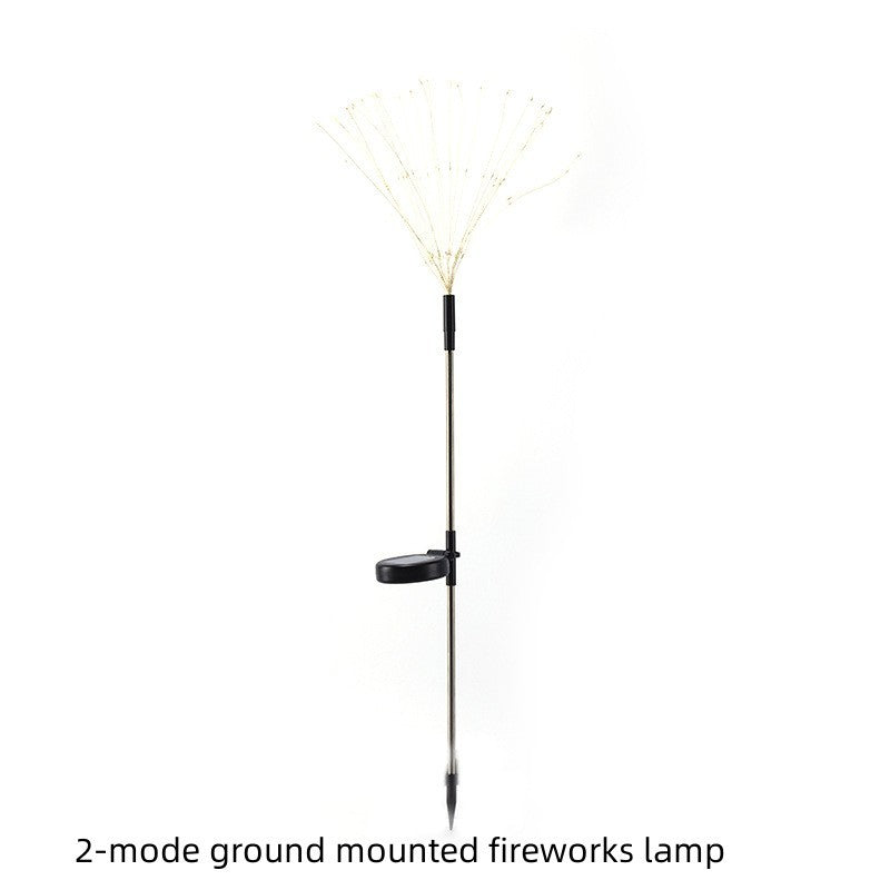 Solar Powered Lawn Ground Mounted Fireworks Lamp
