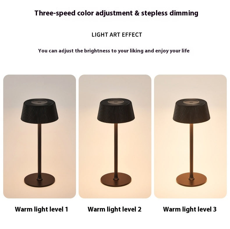USB Charging Wireless Dining Table Ambient Light – Modern Pleated Design