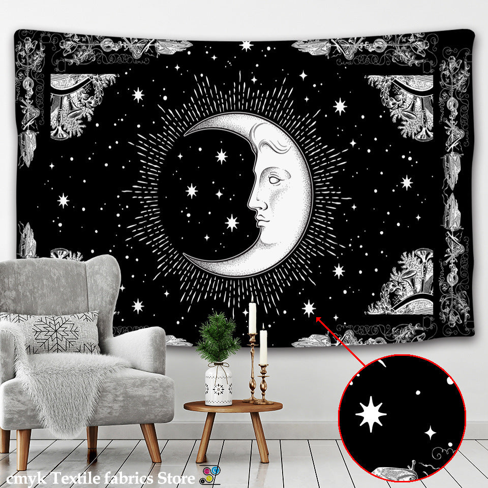 Home Decor Wall Tapestry – Sun, Moon & Star Design