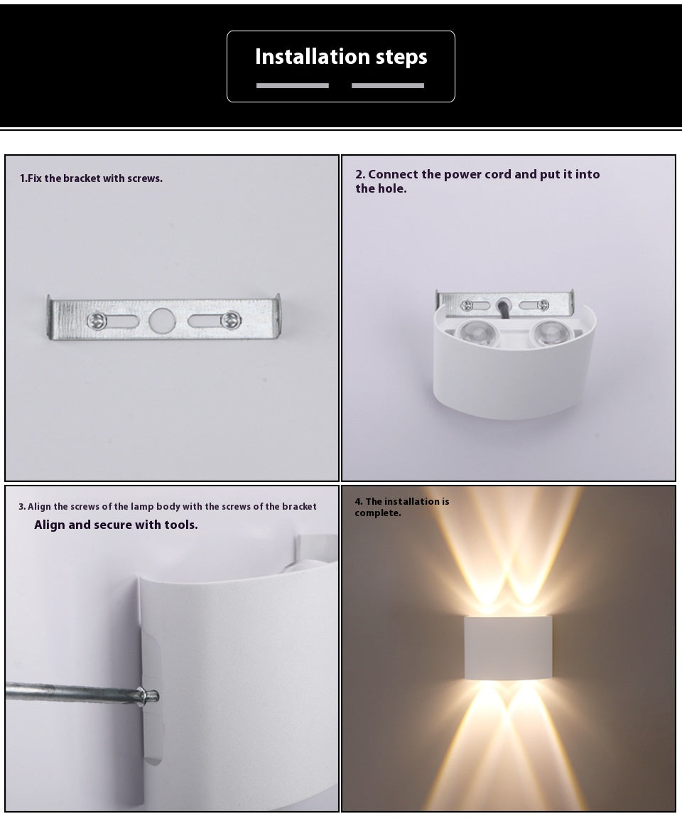 Outdoor LED Telescope Wall Lamp – Waterproof White & Warm Lighting