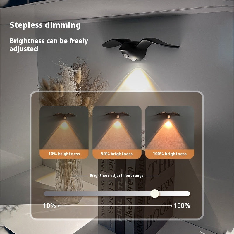 Rechargeable Infrared Sensor Night Light – Nordic Seagull Design for Hallway & Stairs
