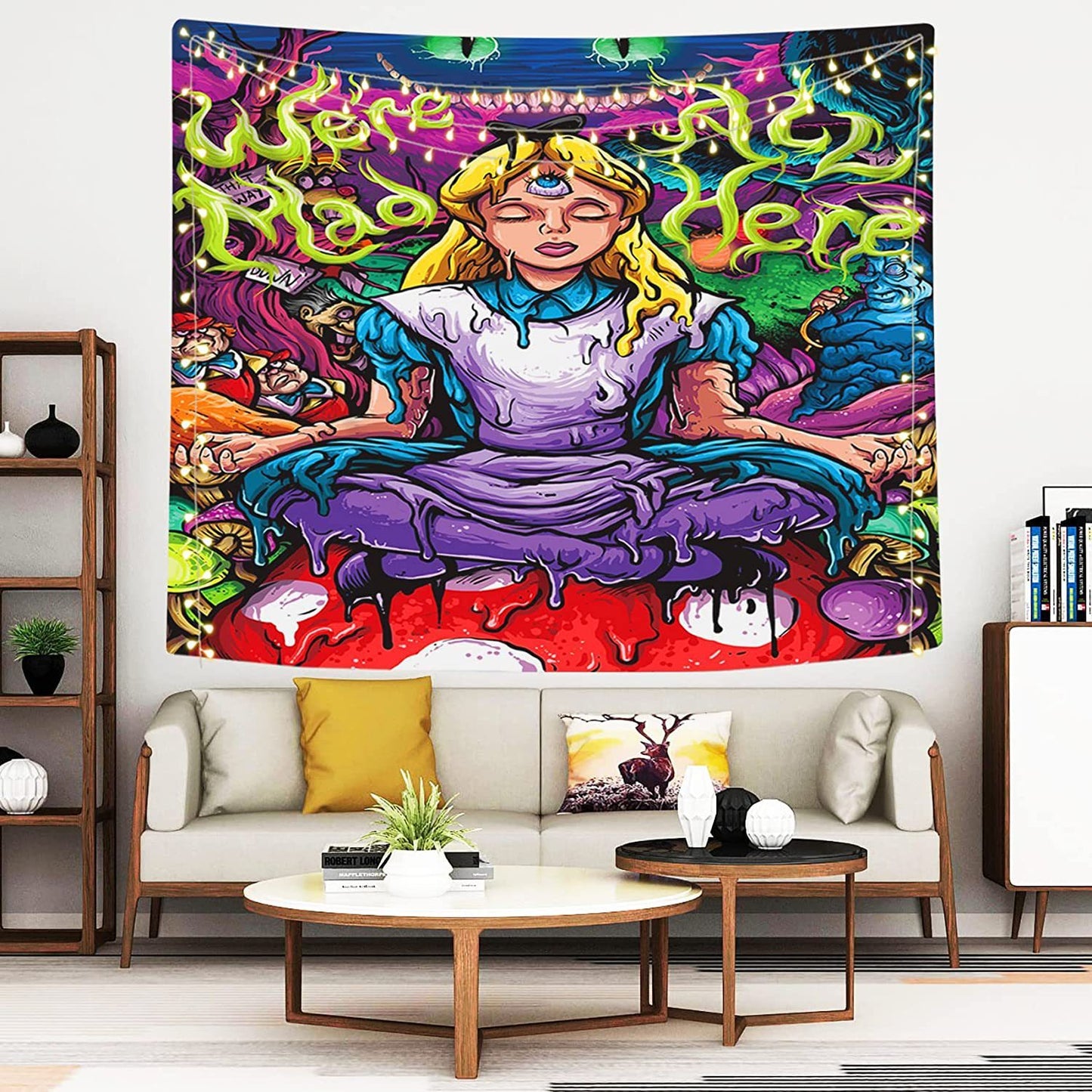 Psychedelic Wall Tapestry – Hippie Room Decor Hanging Cloth