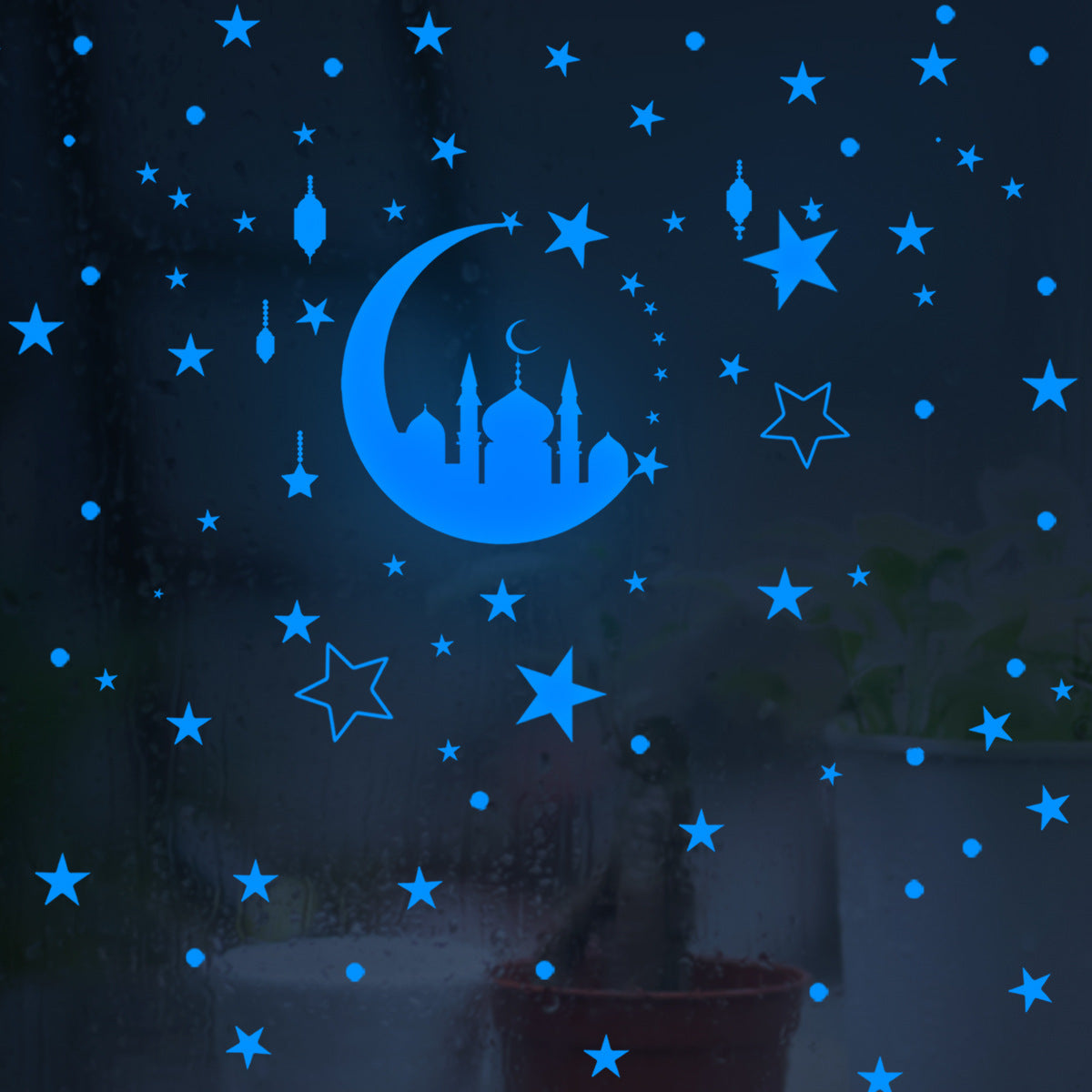Blue Luminous Luminous Wall Stickers For Bedroom